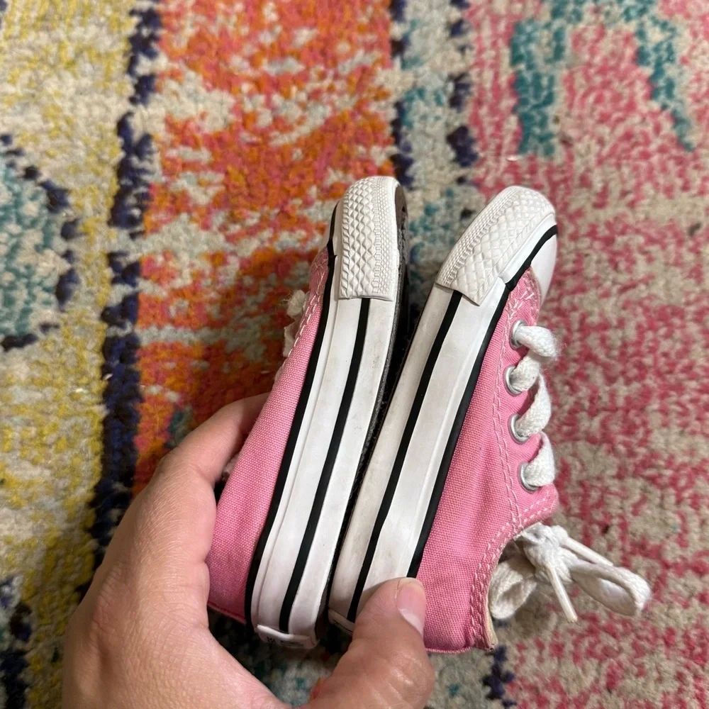 Converse Pink Kids Canvas Sneakers size 4